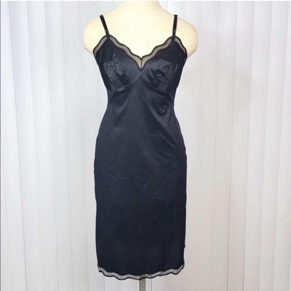 VTG Vanity Fair Black Slip Dress